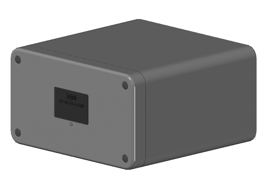 3D design of electric meter with electric detail dwg file