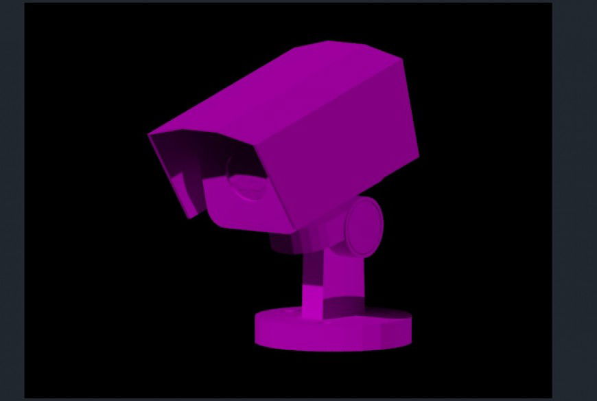 3d design of security camera drawings details autocad file