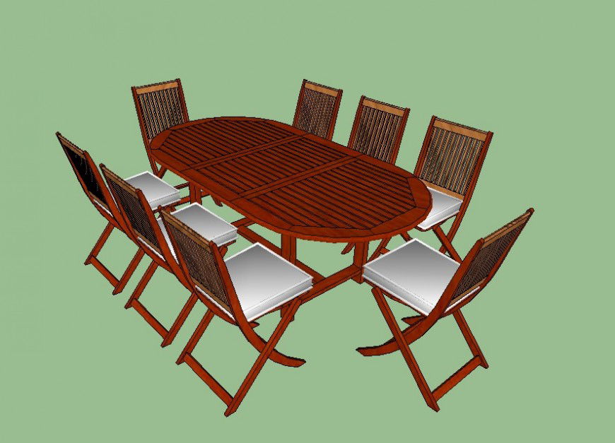 3d dining table skp file