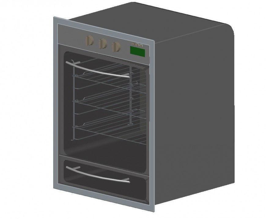 3d drawing details of oven blocks kitchen units dwg file