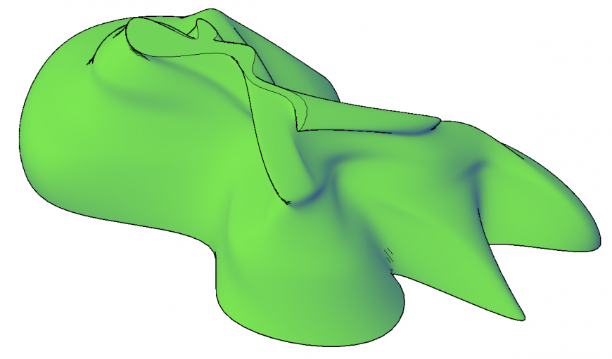 3d drawing of contour site plan drawing in dwg file.