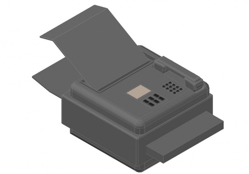 3d drawing of printer in dwg file.