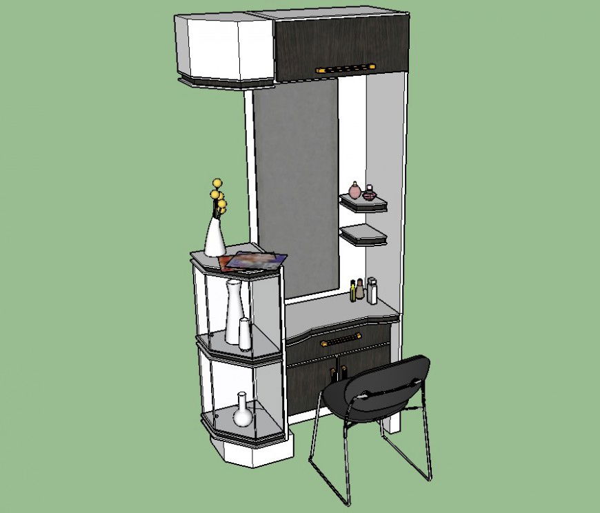 3d dressing table design skp file