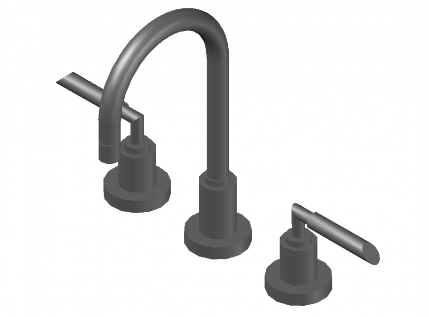 3d faucet electric component cad drawing details dwg file
