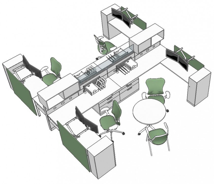 3d furniture block layout sketch-up file
