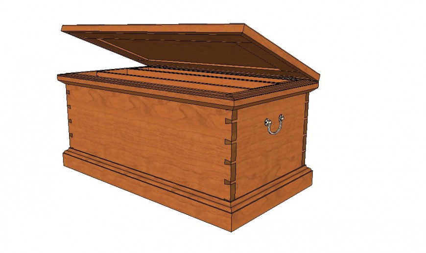 3D furniture storage box detail file