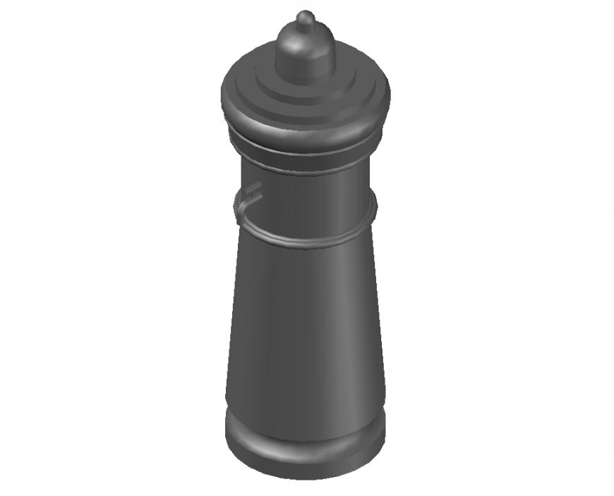 3d garden fountain top view cad drawing details dwg file