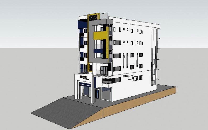 3d Guest House design skp file