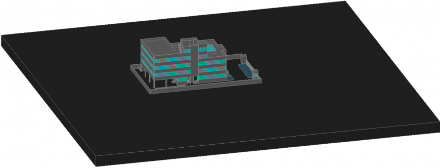 3D house plan with a detail dwg file.