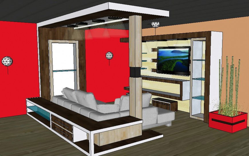 3d Interior design of living room