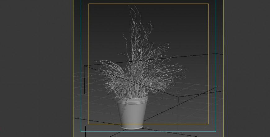 3d model block of landscaping plant with pot detail revit file