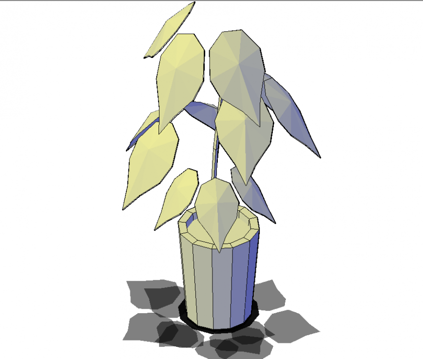 3d model cylinder pot in dwg AutoCAD file.