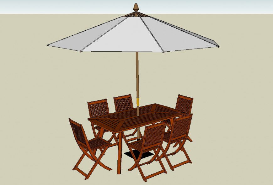 3d model dining table and chair layout SketchUp file