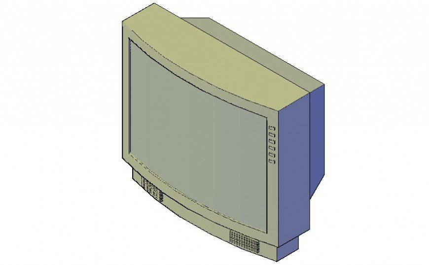 3d model electrical block of television autocad drawing