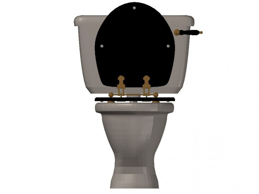 3d model elevation of sanitary water-closet unit layout autocad file