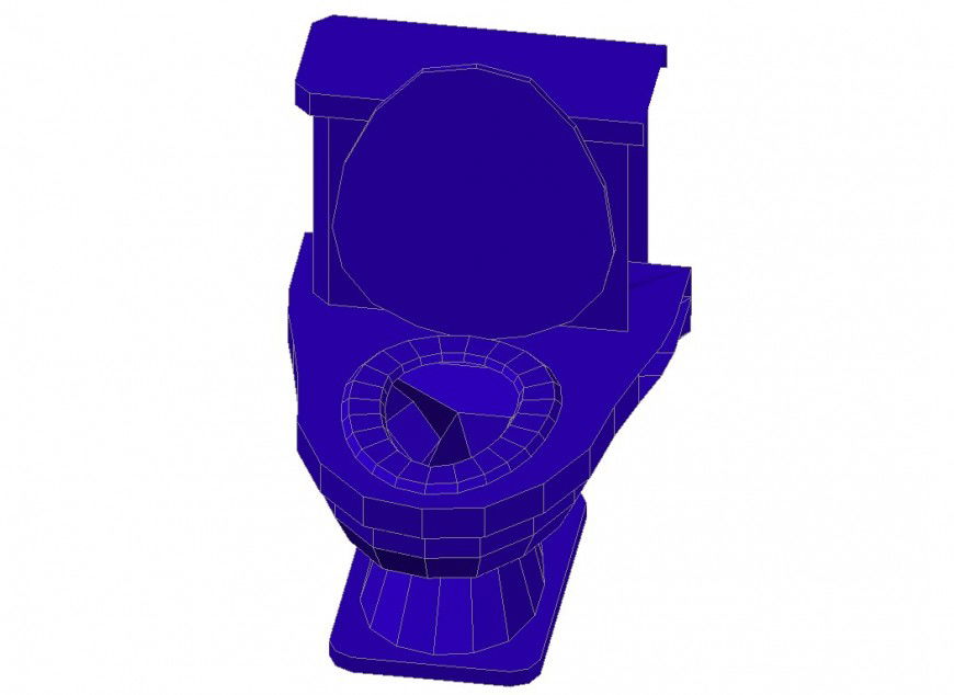 3d model elevation of sanitary water-closet unit layout dwg file