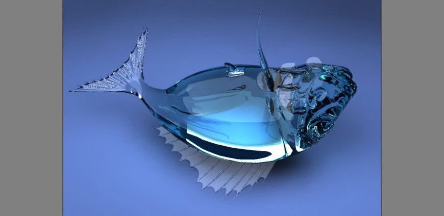 3d model fish detail in max file.