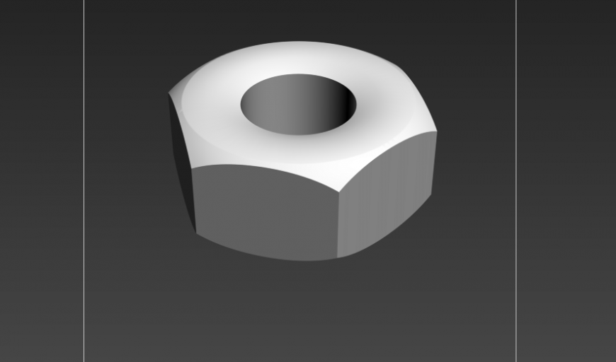 3d model Nut detail elevation 3d max file