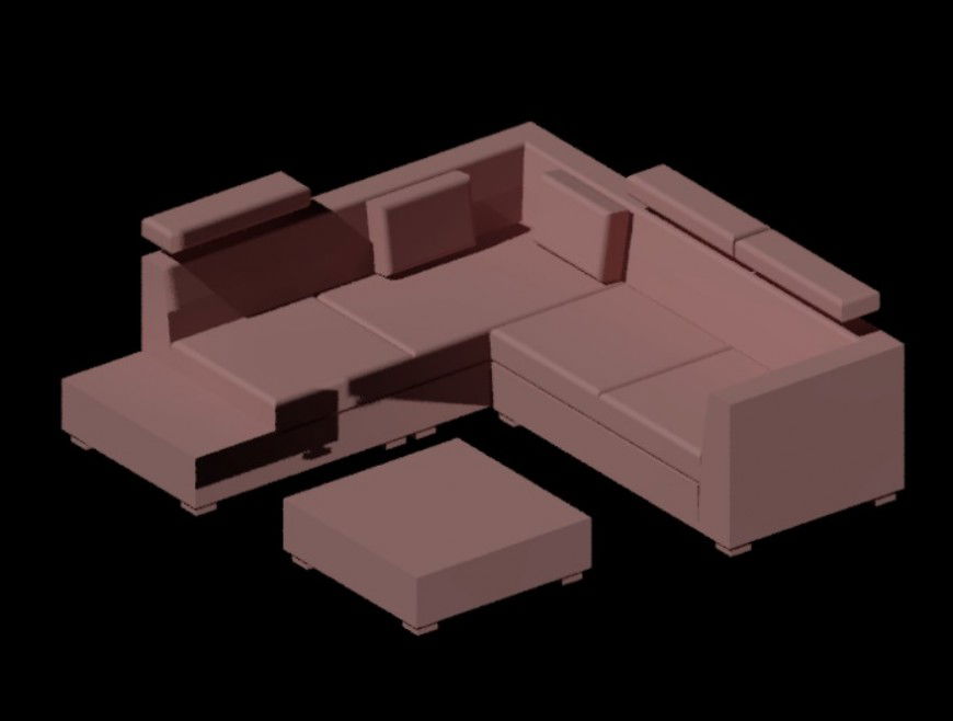 3d model of  joint sofa set design