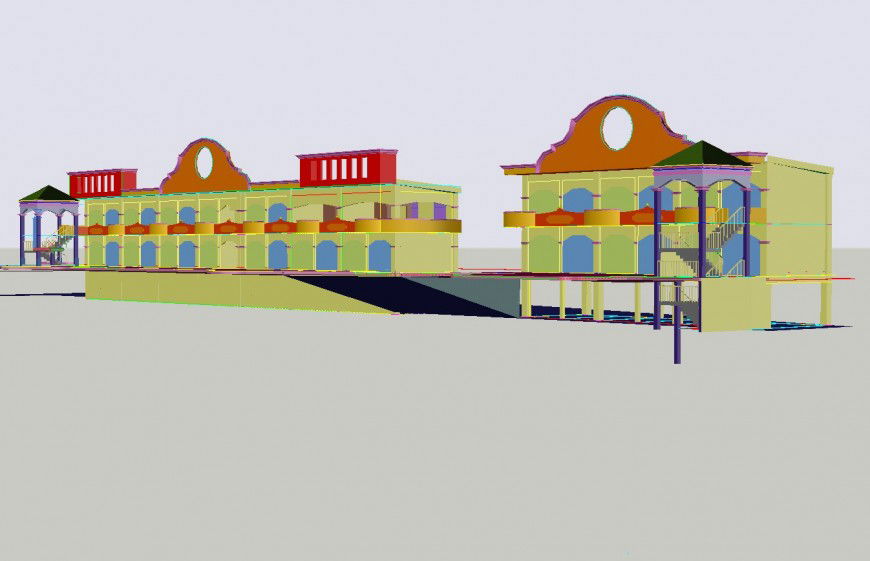 3d model of architectural building autocad file