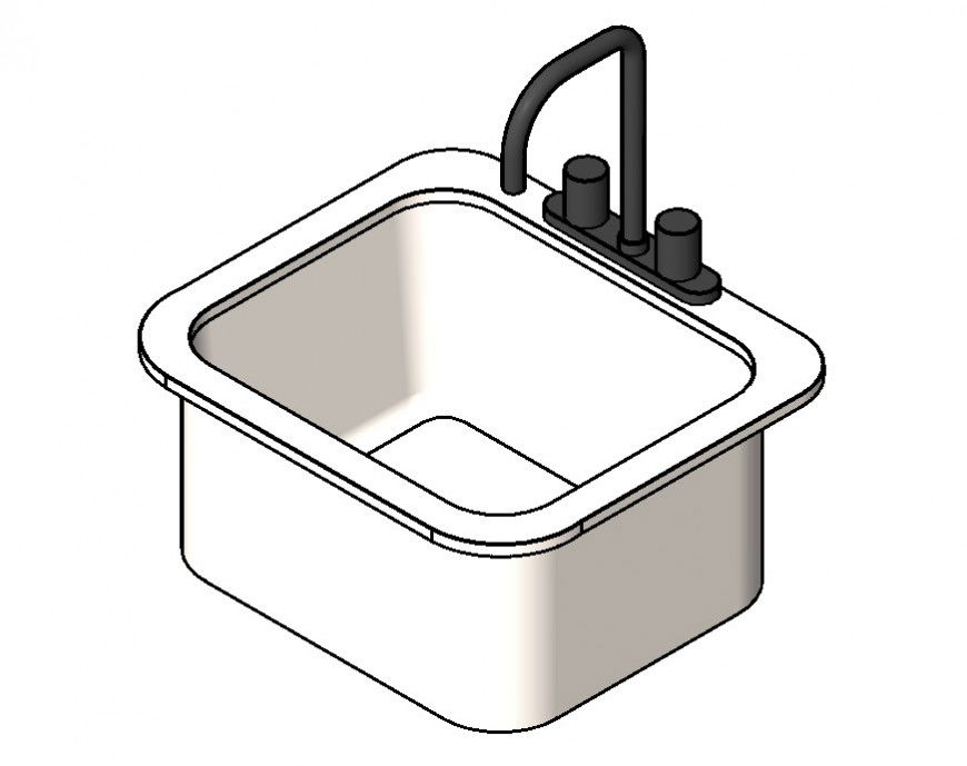 3d model of Bathroom blocks detail layout Revit file
