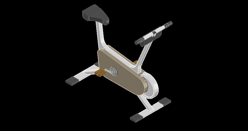3d model of Bicycle detail gyming equipment layout sketch-up file