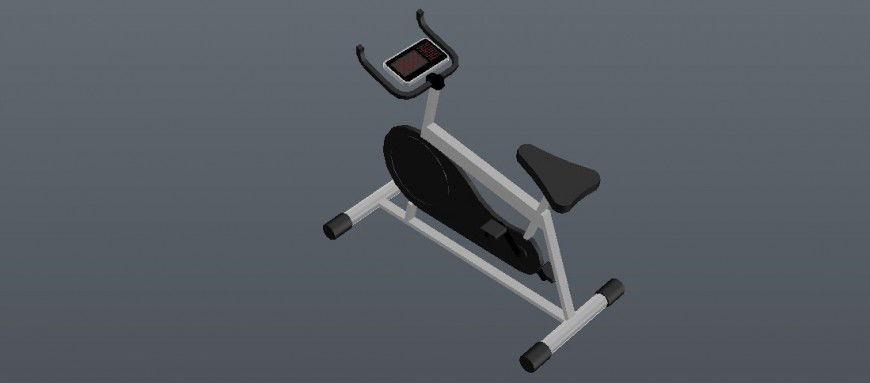 3d model of Bike detail Gym equipment block layout sketch-up file
