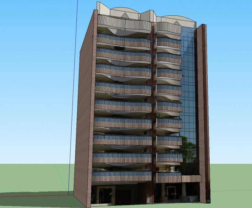 3d model of building design skp file
