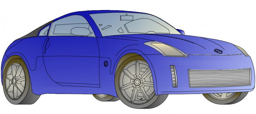 3d model of car design dwg file