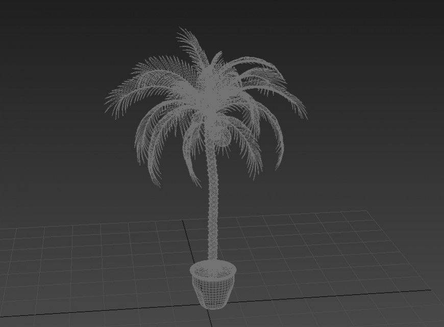 3d model of coconut tree layout CAD blocks 3d max file
