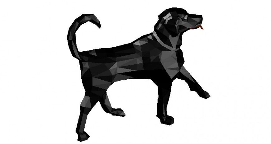 3d model of dog animal block autocad file