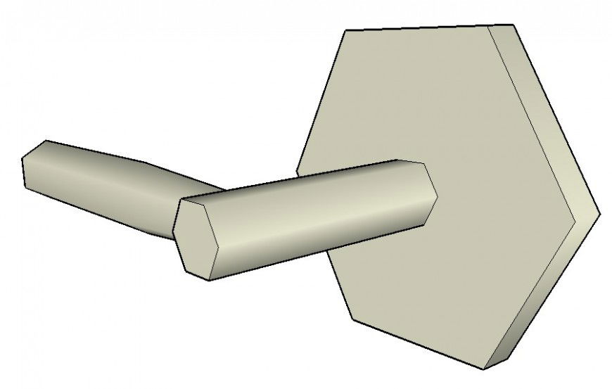 3d model of Door handles unit drawing in sketch-up