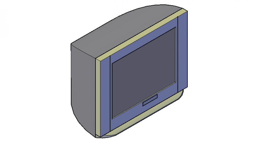 3d model of electrical blocks of television autocad file