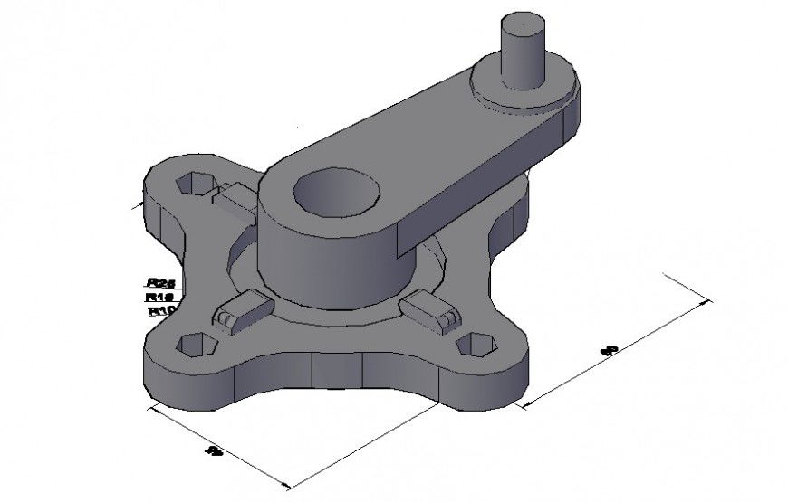 3d model of fasteners drawing in autocad software