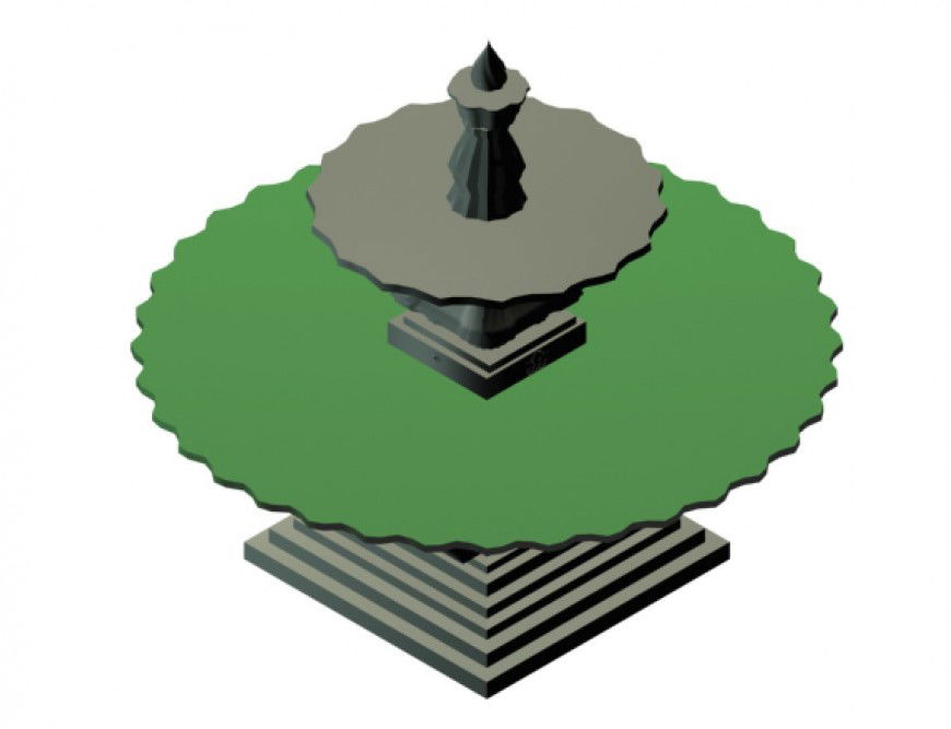 3d model of fountain design detail 3d max file
