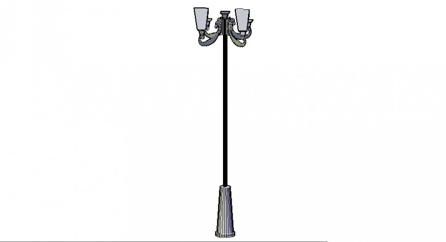 3d model of garden light cad file