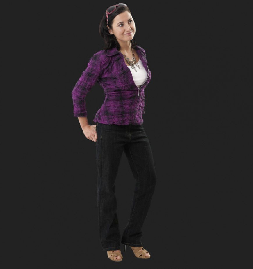 3d model of Girl CAD blocks layout photo file