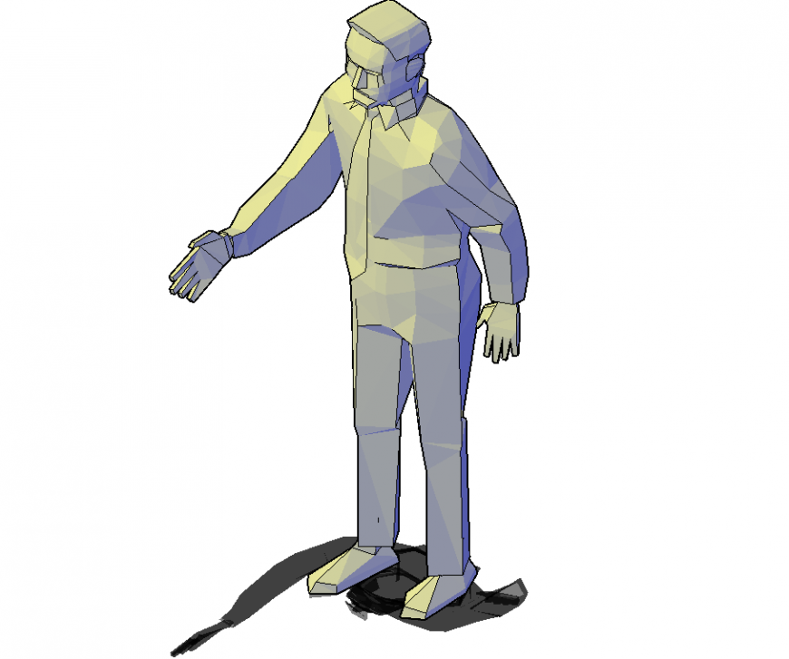 3d model of human in dwg AutoCAD file.