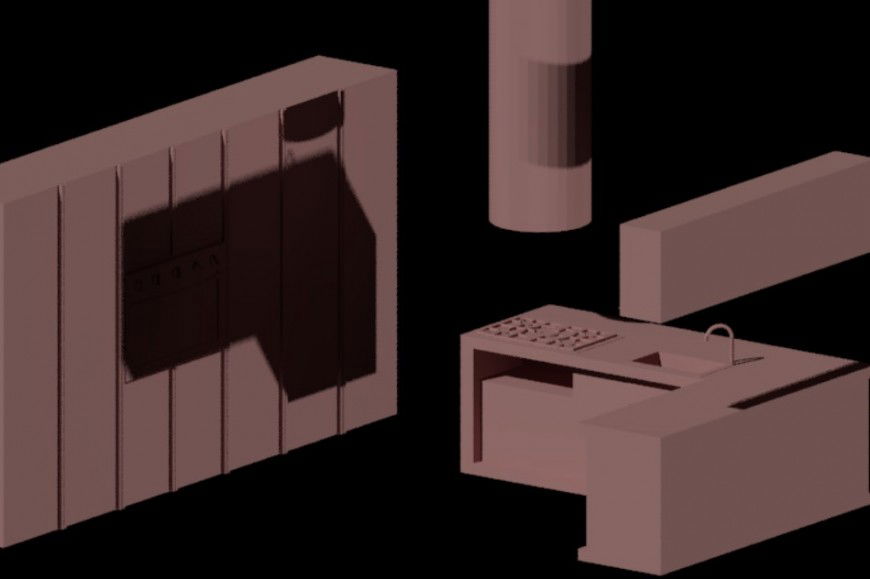 3d model of kitchen design cad file