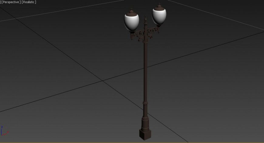 3d model of lamp post detail Revit file