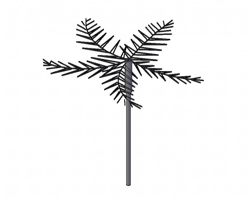 3d model of landscaping trees CAD block layout autocad file