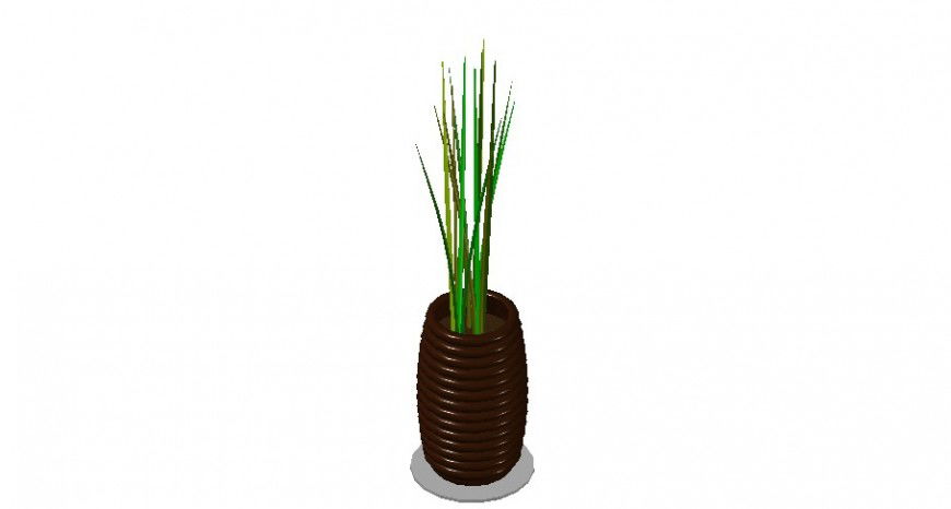 3d model of landscaping units of plant detail drawing in autocad format