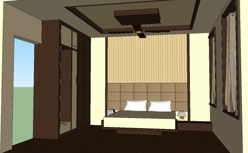 3d model of master bedroom design sketch up file