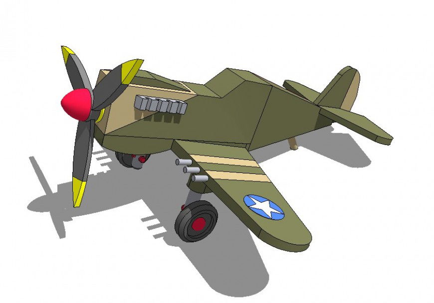 3d model of military airplane detail layout sketch-up file