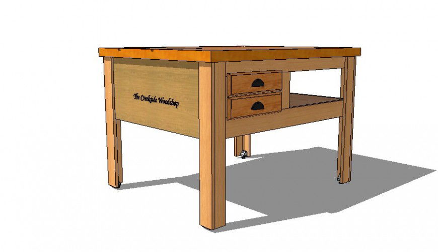 3d model of movable table detail furniture block layout sketch-up file