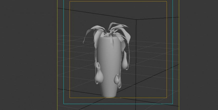 3d model of planter vase detail revit file