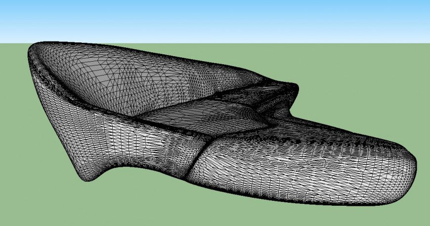 3d model of relaxing chair detail furniture block unit sketch-up file