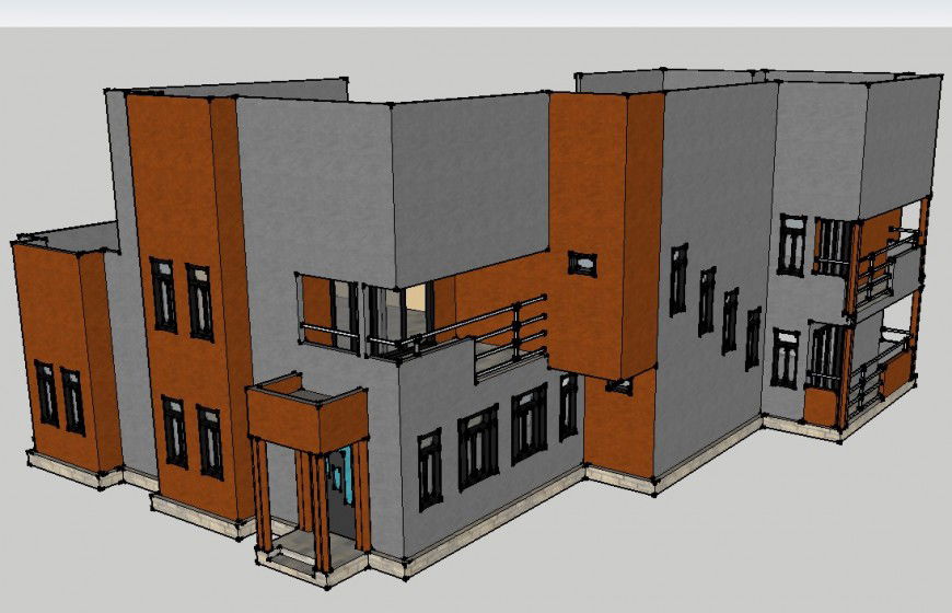 3d Model of residence house skp file