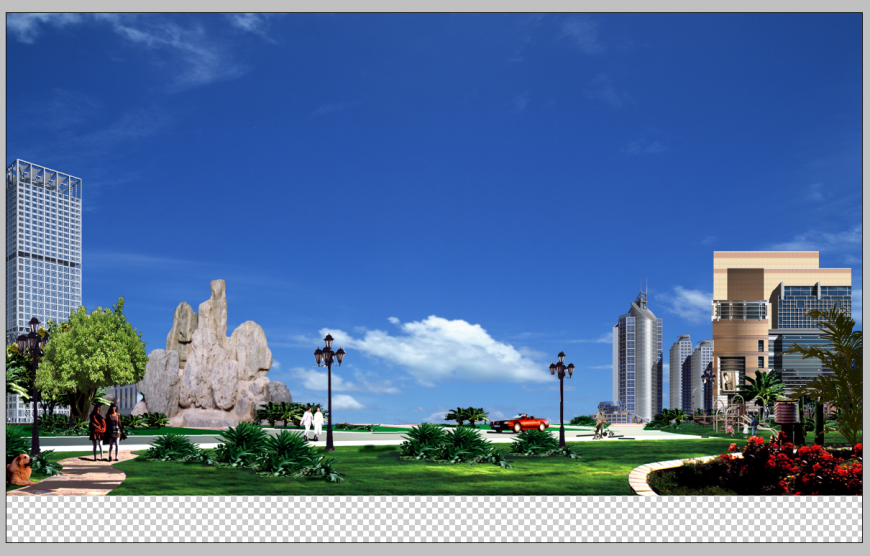 3d model of residential area detail Photo-shop file