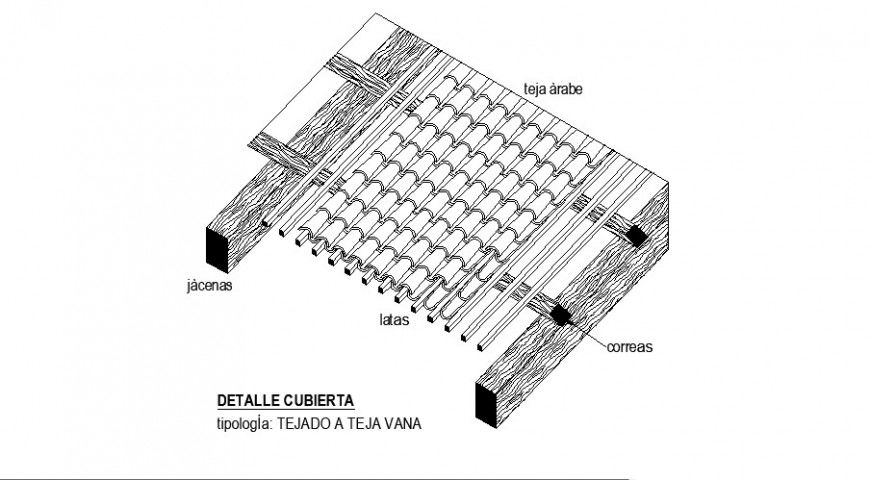 3d model of roofing structure drawings details in autocad